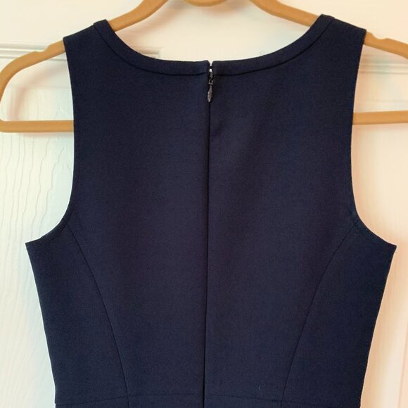 J. Crew Factory A-line Navy Dress - Picture 4 of 5
